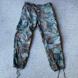 Military Style Camo Cargo Pants Waist 36